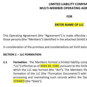 LLC Operating Agreement