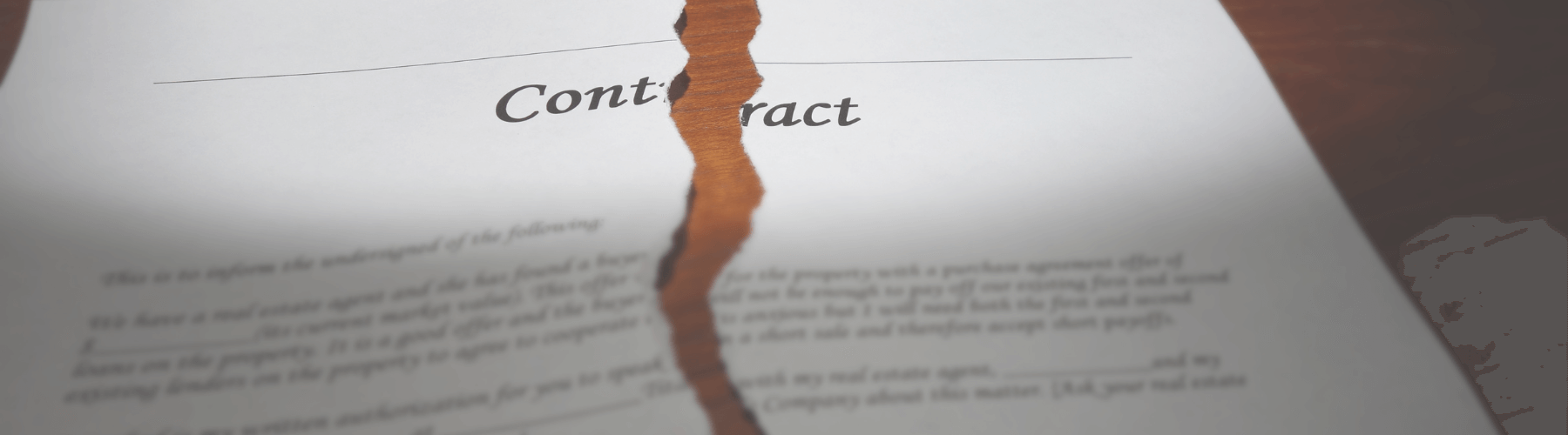 a contract that is ripped in half