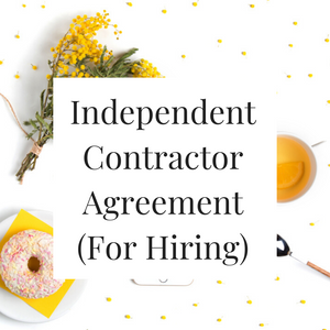 Independent Contractor Agreement (For Hiring)