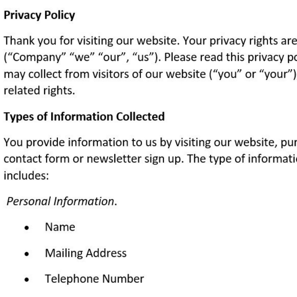 Privacy Policy (GDPR)