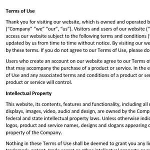 Products Website Terms of Use & Privacy Policy Bundle (GDPR)
